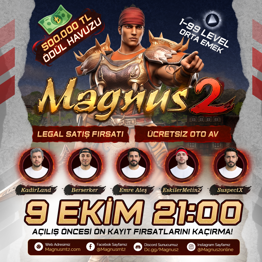 MAGNUS2 | 1-99 Orta Emek Yapısıyla | 9 Ekim'de sizlerle!